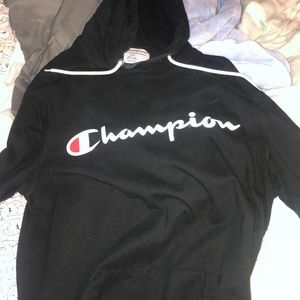Black champion hoodie